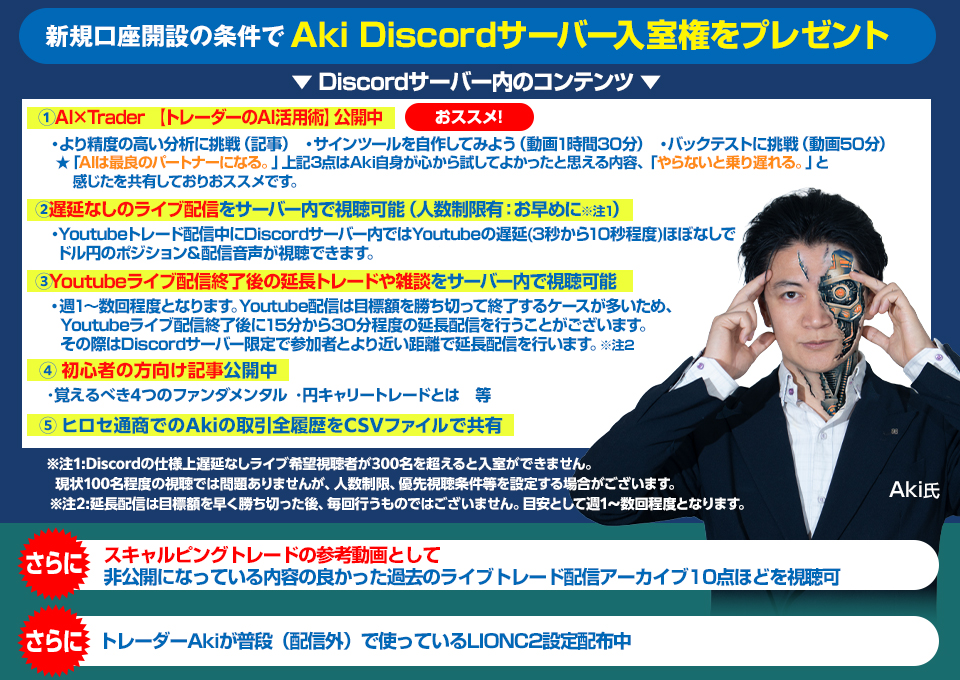Aki Discordサーバー入室権プレゼントキャンペーン！申込みフォーム 